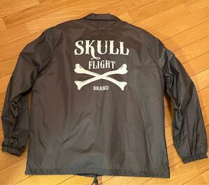 SKULL FLIGHT スカルフライト コーチジャケットボア付き ブラック サイズ L 美品