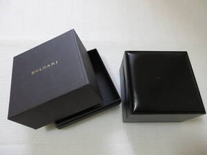 44⑦空箱 BVLGARI ブルガリ BOX ケース 保存箱 外箱 時計箱 ウォッチ箱 14.5㎝×14.5㎝×10㎝