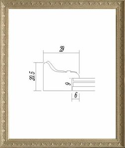 デッサン用額縁 UVカットアクリル付 8206 太子 シルバー 銀