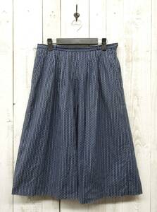 古着卸　ヨーロッパ仕入 ＊Vintage Tirol Tyrol Skirt 　チロルスカート ＊ブルー系　花柄ストライプ ＊裏地付＊チロリアン　ティロール　