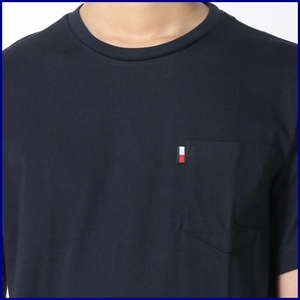 JS M SS POCKET TEE 胸ポケットにアクセントTシャツ ネイビーL　TOMMY HILFIGER #ngTOMMY