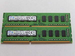 メモリ デスクトップ用 低電圧 1.35V Samsung ECC DDR3L-1600E PC3L-12800E 4GBx2枚 合計8GB 起動確認済みです