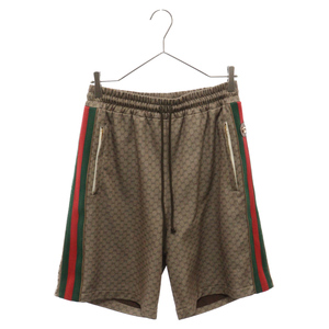 グッチ GG Technical Jersey Shorts GGテクニカルジャージショーツ ショートパンツ ハーフパンツ 総柄GGロゴ サイドライン 654762 XJDFB