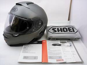 【送料無料】良品 SHOEI ショウエイ NEOTECⅡ NEOTEC2 ネオテック2 マットディープグレー Mサイズ システムヘルメット