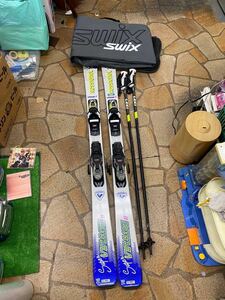 ○EW8432 ROSSIGNOL SUPER VIRAGE 163cm スキー板 ビンディング セット○