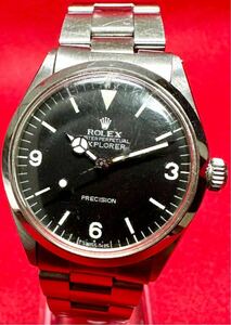 1円〜 Y 希少 ROLEX ロレックス エクスプローラーダイヤル 5500 メンズ 自動巻き 純正78350ブレス アンティーク ジャンク 時計 9026456832 