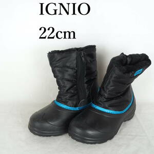 EB4692*IGNIO*イグニオ*ジュニアスノーブーツ*22cm*黒