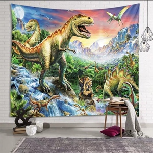 タペストリーB47　恐竜　子供部屋　背景布　記念日　誕生日 手作りデコレーション