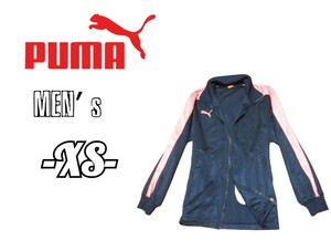 メンズXS◇PUMA◇ジャージジャケット navy×pink