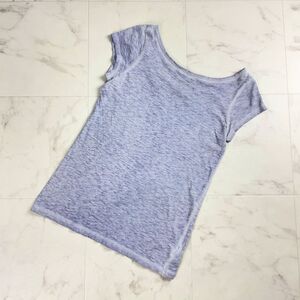 美品 Gap ギャップ メランジ ワイドネック 半袖Tシャツ カットソー トップス レディース グレー サイズXS*QC338