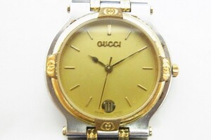 K558-J10-4742◎ GUCCI グッチ 9000M メンズ クォーツ 腕時計 現状品① ◎