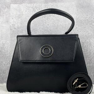 美品 CELINE セリーヌ 2WAY フォーマル トート ハンド ビジネス ショルダー ロゴ金具 レザー フラップ メンズ ステッチ ロゴ型押し 大容量