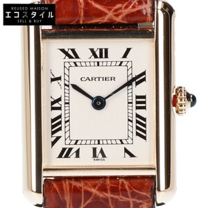 新品同様/ Cartier カルティエ W1529856 18K タンクルイSM クオーツ ウォッチ 腕時計 イエローゴールド レディース