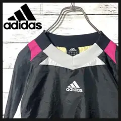 【トレーニングウェア】adidas ナイロンプルオーバー　バックロゴO A749