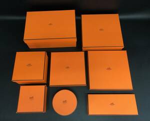 エルメス HERMES 空き箱 空箱 8個セット コレクション 入れ物 飾り アンティーク 箱 大きさ色々 231108-185