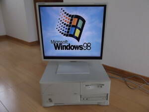 【動作確認済】NEC PC-9821V166S7C 流星パネル型 (FM音源＆MIDI音源・ジョイスティック端子・USB内蔵）Win98＆MS-DOS6.2 マルチ起動