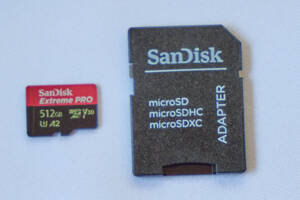 512GB microSDXCカード マイクロSD SanDisk サンディスク Extreme PRO Class10 UHS-I U3 V30 A2 R:200MB/s W:140MB/s SDアダプタ付 海外リ