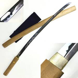 模造刀 深見東州【九頭龍師の刀】居合刀 全長98cm 刃渡り72cm 総重量1084g 美品 鞘にネームあり