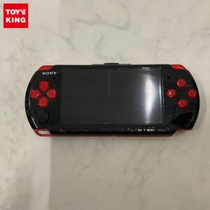 1円〜 動作確認/初期化済 箱無 PSP PSP-3000 本体 ブラック/レッド