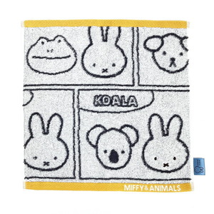 ミッフィー MIFFY & ANIMALS ジャカード ウオッシュタオル アイボリー (アイボリー) 日本製