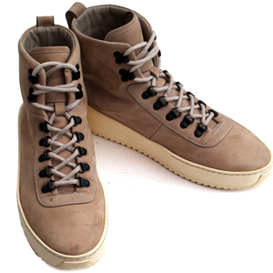 イタリア製★FEAR OF GOD フィアオブゴッド★ハイカットスニーカー 41=26 レザースニーカー メンズ HIKING SNEAKERS p q-863