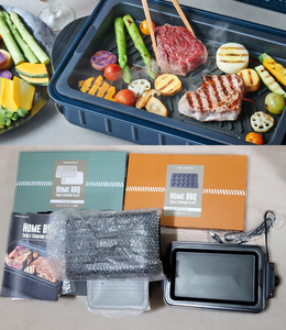 新品未使用 3点セット★レコルト recolte RBQ-1NV HOME BBQ ホームバーベキュー ネイビー + セラミックスチーム深鍋 + たこ焼きプレート