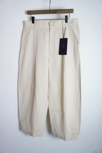 新品22SS URUウル 22SCSR02 1TUCK PANTS シアサッカー ワイド タック パンツ ナチュラル 1009O★2