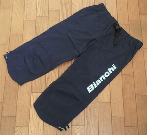 (物84)　定価10,780円　ビアンキ　Bianchi　薄手　7分丈パンツ　ドライストレッチパンツ　JP191S1604　紺　濃紺　メンズS