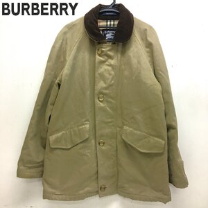 Burberry/冬用ジャンパー/コート/内張りチェック柄/コーデュロイカラー/防寒/アウター/バーバリープローサム/メンズ/CB10