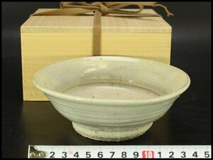 【銀閣】李朝 白磁 碗 φ15.5cm 旧家蔵出 送料無料(AZ927)