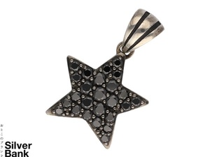 Justin Davis ジャスティンデイビス VIVA SUPER STAR Pendant SPJ150 Silver925/ジルコニア ブラック【中古】20-32824AO