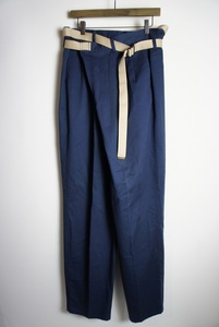 新品 MAISON EUREKAメゾンエウレカ Vintage Rework Chinos 再構築 リメイク タック チノ パンツ 070 紺1009O★2