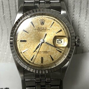 OH済 一年保証付 好調 ビンテージ ROLEX ロレックス デイトジャスト 1608 CAL 1560 AUTOMATIC オート 自動 トロピカル 金焼 IW408CT19RLX60