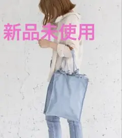 THE CASE MUSUBI CANVAS BAG ブルー　リボン