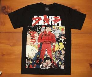 新品 【AKIRA】アキラ 両面 プリント Tシャツ 黒 M // 金田 SF アニメ バイク