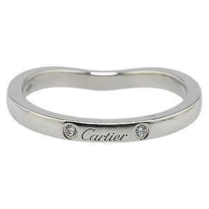 カルティエ バレリーナ ウェディング リング 指輪 #49 Pt950 プラチナ レディース CARTIER 【中古】