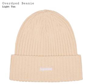 国内正規品　新品未使用　Supreme overdyed beanie light tan シュプリーム　オーバーダイド　ビーニー　タン