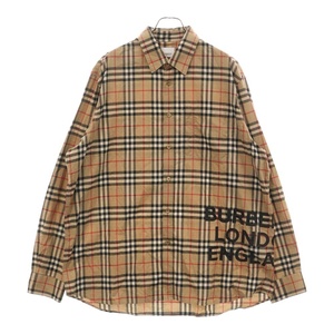 BURBERRY バーバリー ノヴァチェック プリントデザイン 長袖シャツ ブラウン 8017567