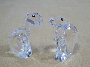 SWAROVSKI/スワロフスキー　置物　インテリア　ラクダ＆ダイナソー　2体セット　640J