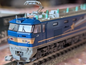 【KATO】 3065-1 EF510 500番台 北斗星色 ナンバープレートASSY・緑碍子化 良品