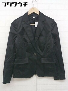 ◇ MICHEL KLEIN ミッシェルクラン シングル1B 長袖 テーラード ジャケット サイズ38 ブラック レディース