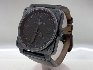 【BELL＆ROSS】BR03-92 ファントム 腕時計 自動巻き 100M 防水 日産+10秒 メンズ 中古