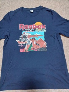 リーボック Reebok 正規品 Tシャツ M モロッコ　カサブランカ アラブ 80s フィットネス エイリアン 変わり種 レア グラフィック 英国 UK