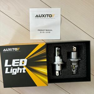 AUXITO H4 Hi/Lo LEDヘッドライト 車用 新基準車検対応 高輝度LEDチップ搭載 爆光 5倍明るさUP 純正ハロゲンと発光点一致 高輝度6000K 12V