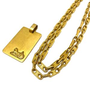 CELINE ネックレス 馬車 マカダム トリオンフ アクセサリー ゴールドカラー ヴィンテージ ロゴ ペンダント セリーヌ accessory necklace