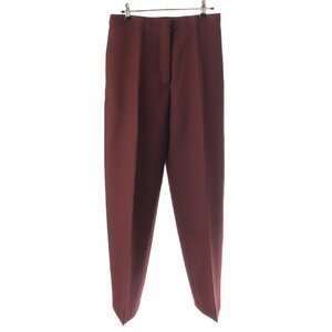 【ジルサンダー】Jil Sander　ウール センタープレス 無地 スラックス パンツ JSPR301625 ボルドー 34 【中古】【正規品保証】199403