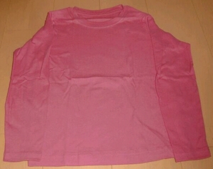 新品長袖丸首Tシャツ　 140　 ファッションピンク
