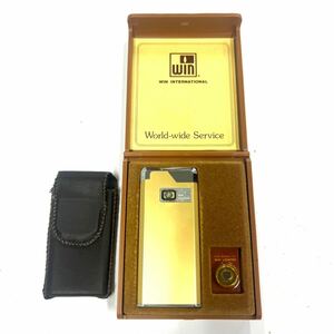 N1544 喫煙具 ライター WIN SENSOR World-wide Service ガスライター ジャンク品 中古 訳あり