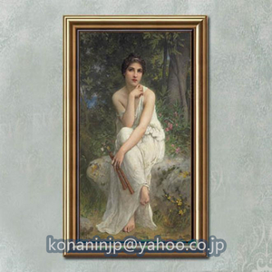 新入荷★美女 人物画 油彩 絵画 寝室 装飾品 美人画 額縁付き 40cm*70cm 