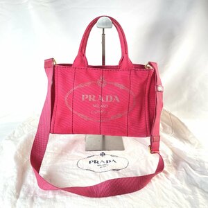 プラダ PRADA レディース カナパ 2way ショルダー ハンドバッグ キャンバス